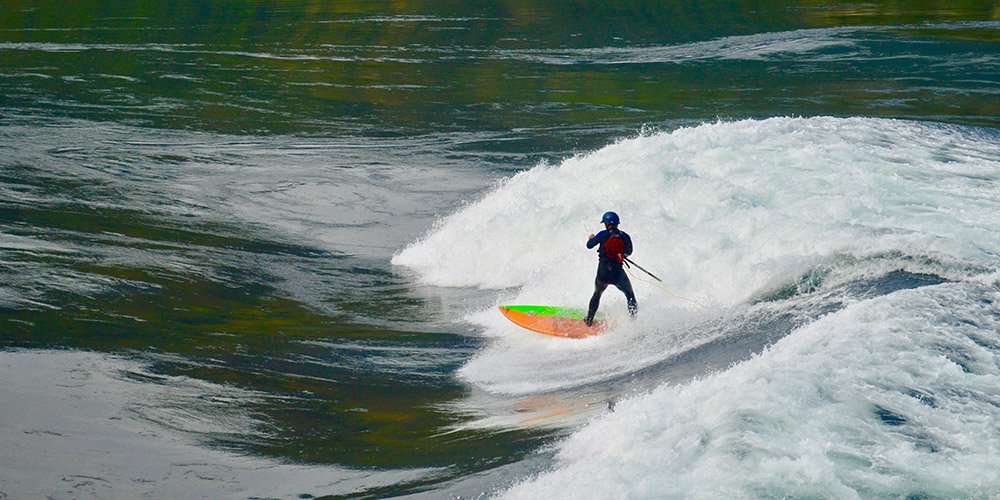 River surfing