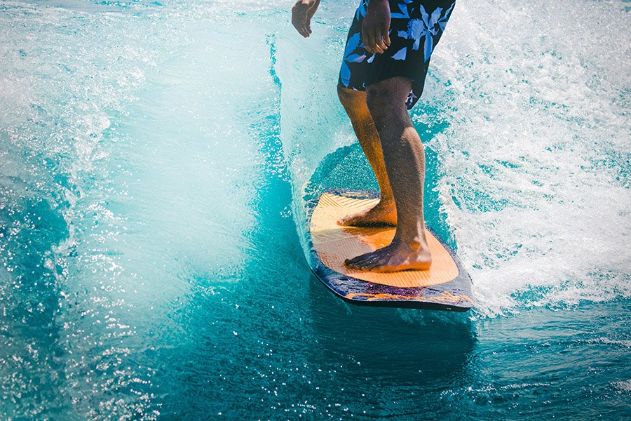 Surfer on board