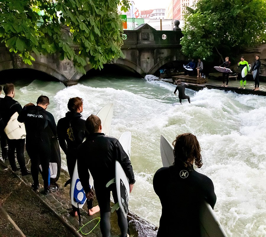 River surfing spot