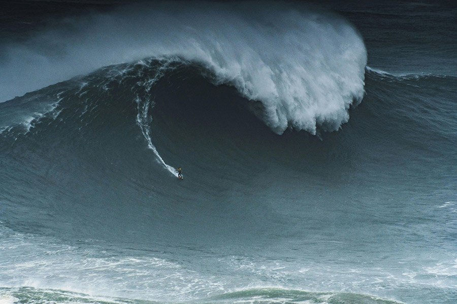 Surfing in Nazare