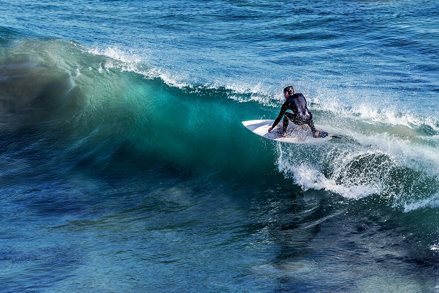 Surfer on a wave